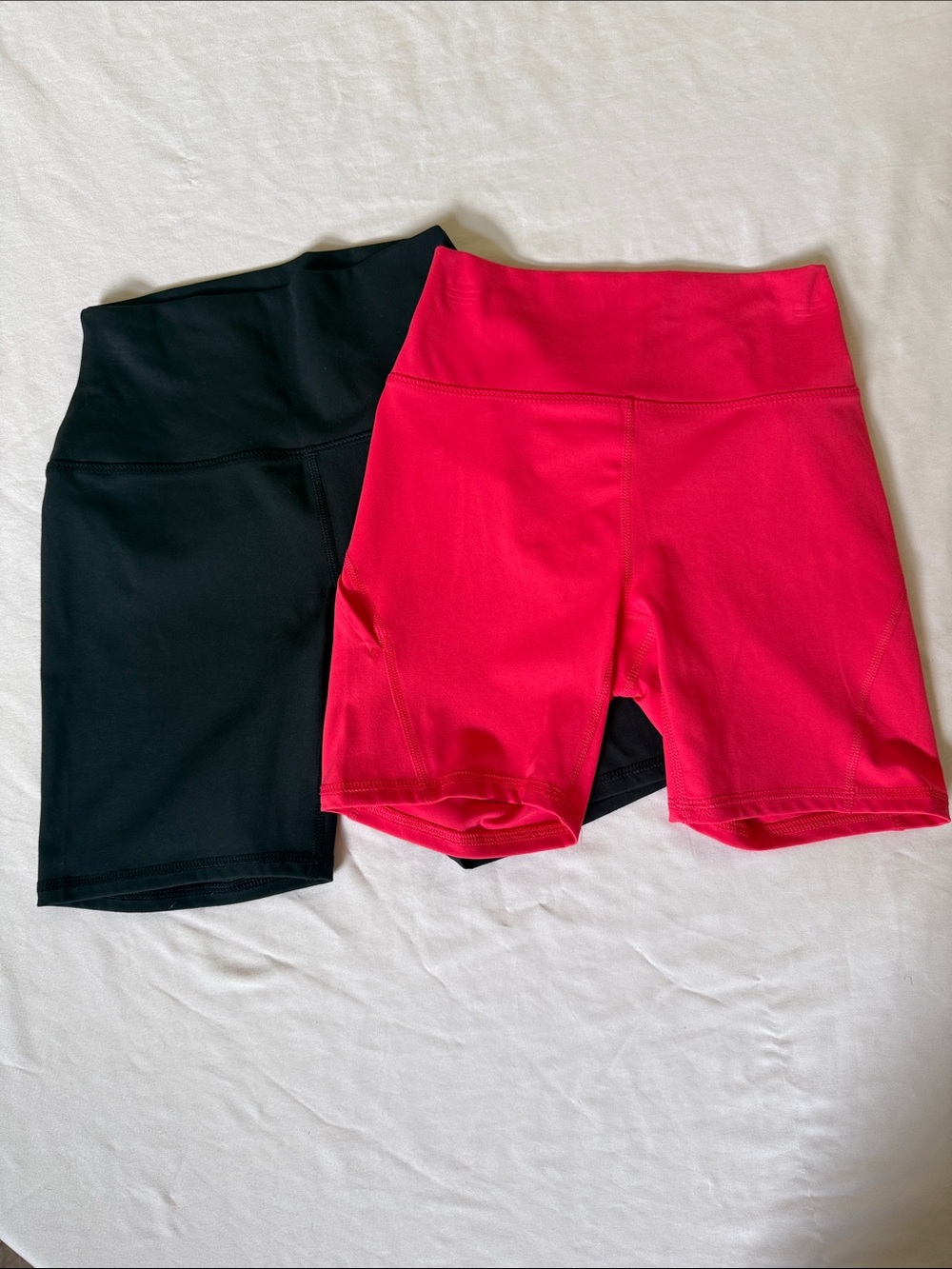 RBX Women’s High-Rise Bike Shorts Duo in Black and Hot Pink